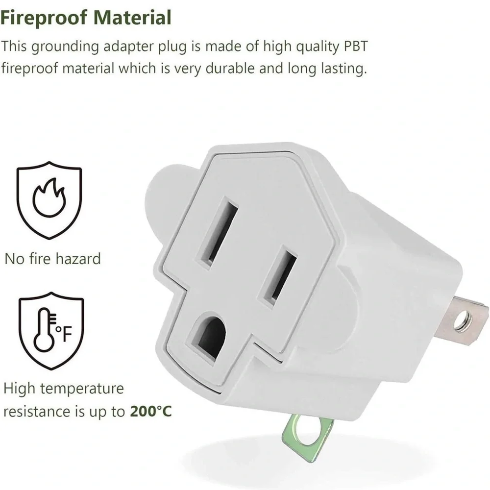 2-Pack ETL Listed 3 prong to 2 pong adopter
